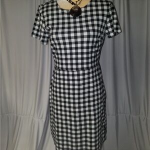 Old Navy Black and White Plaid Mini Dress